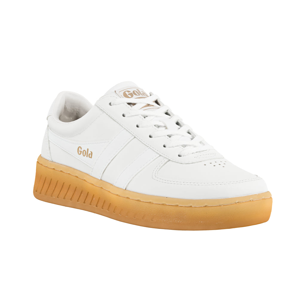 White Gola trainer with a gum sole