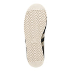 Underside of a Gola trainer with a cream chevron tread pattern