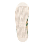 Underside of a Gola trainer showing the cream rubber sole with a chevron tread pattern and central branding