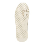 Cream coloured trainer sole with a geometric tread pattern and Gola branding