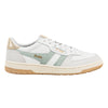 Gola Classics Women's Hawk Trainers - White/Green Mist/Gold