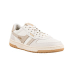 Off white Gola trainer with suede detailing and gum sole