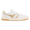 Gola Classics Women's Hawk Trainers - White/Light Caramel/Gold