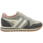 Gola Classics grey and white trainer with suede detailing and a gum sole