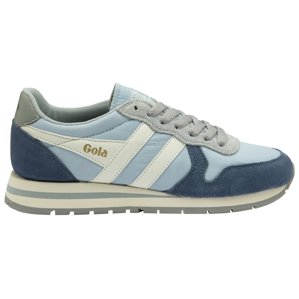 Gola Classics blue and grey suede and nylon trainer