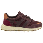 Gola Classics burgundy suede and textile trainer with cream sole