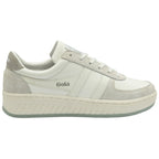 Gola Classics white leather trainer with grey suede panels and a chunky sole
