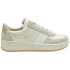 Gola Classics white and beige leather trainer with platform sole