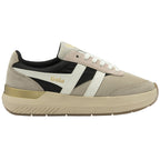 Gola Classics beige and black lace up trainer with gold heel detail