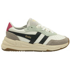 Gola Classics trainer in white with black side stripes and grey suede detailing