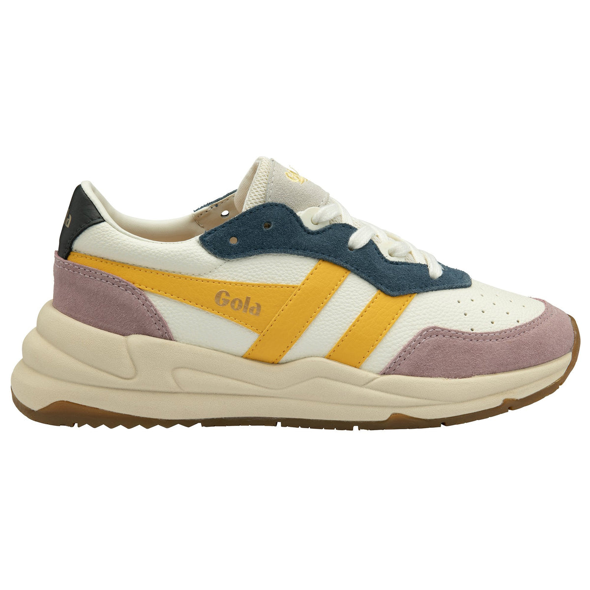 Gola Classics multi-coloured trainer with white leather upper and suede overlays