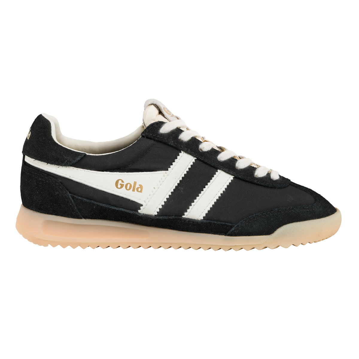 Gola Classics black and white trainer with gum sole