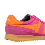 Gola Classics pink and orange trainer with gum sole