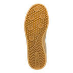 Tan rubber trainer sole with circular grip pattern and Gola logo