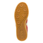Gum rubber sole of a Gola trainer with circular tread pattern and embossed brand logo