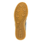 Tan rubber trainer sole with circular tread pattern and Gola branding