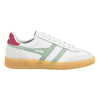 Gola Classics Baskets en cuir Viper pour femmes - Brume blanche/verte/Cerise/Gomme