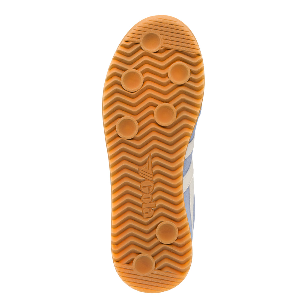 Gola Classics trainer gum rubber sole with chevron tread pattern and circular grip details