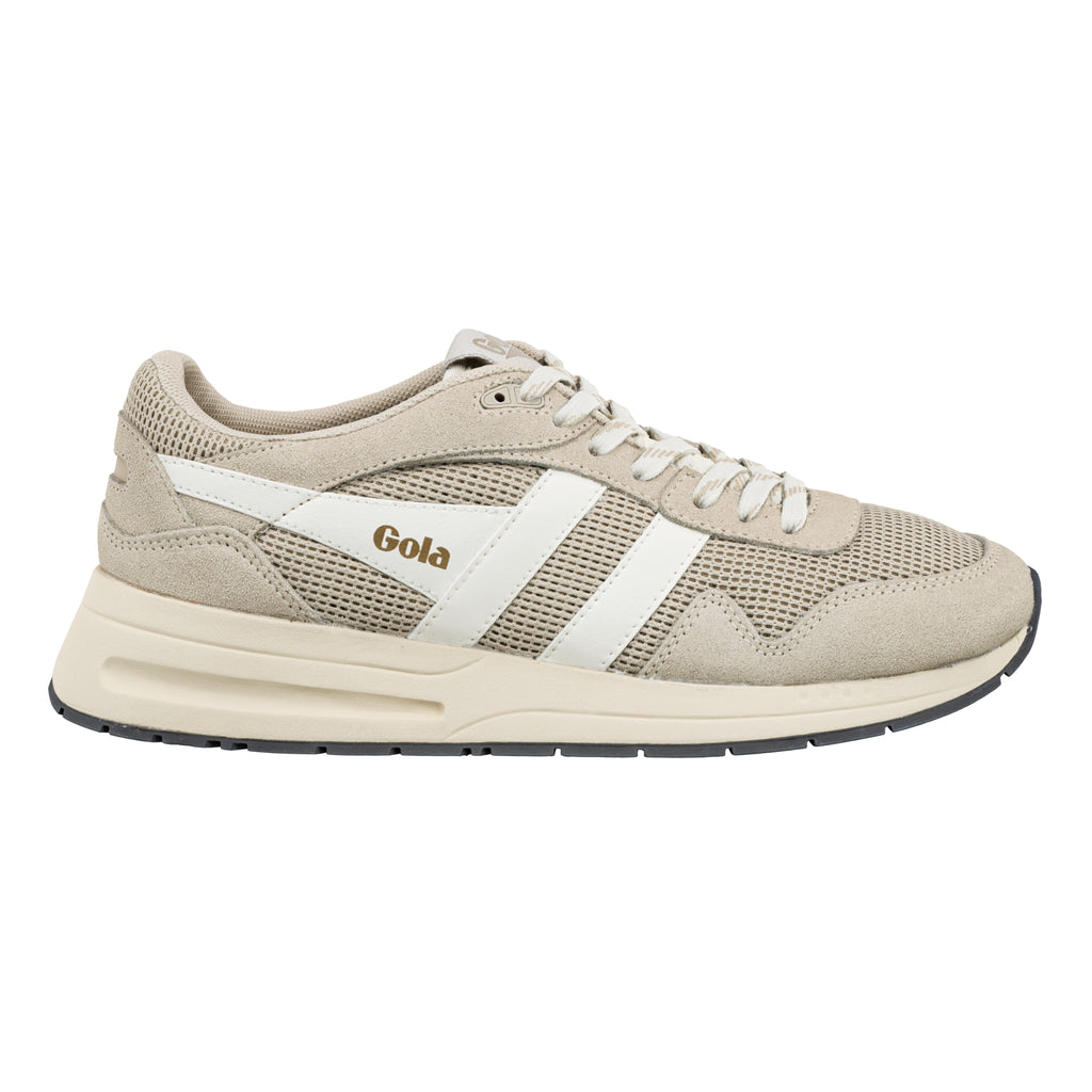 Gola Classics beige and white suede and mesh trainer