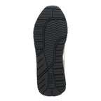Black rubber trainer sole with textured tread pattern and Gola branding