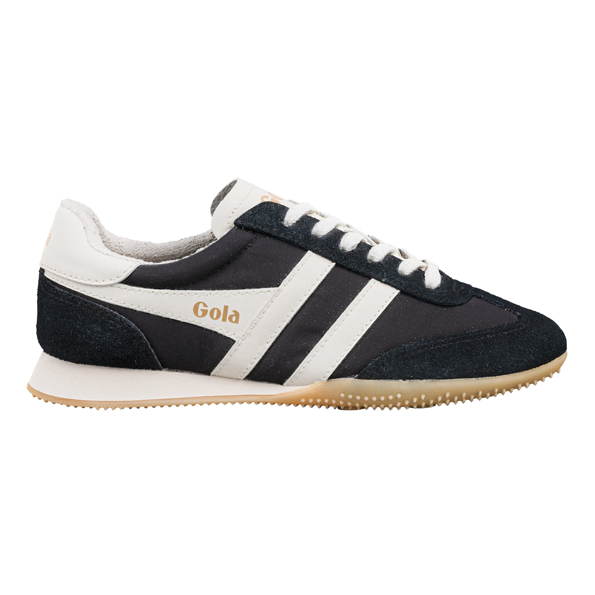 Gola Classics black and white trainer with gum sole