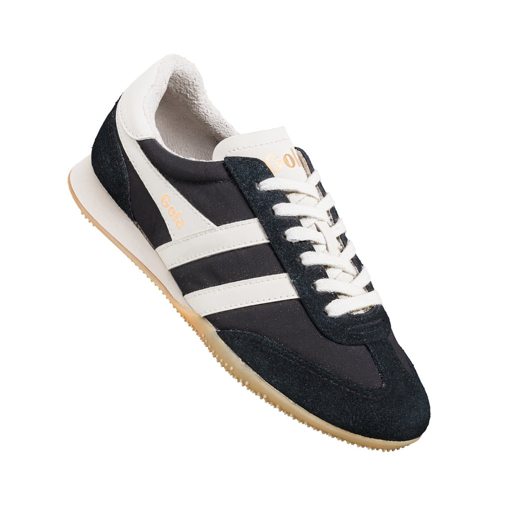 Gola Harrier trainer in black and off-white
