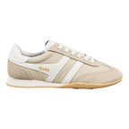 Gola Classics beige and white suede and nylon trainer with gum sole