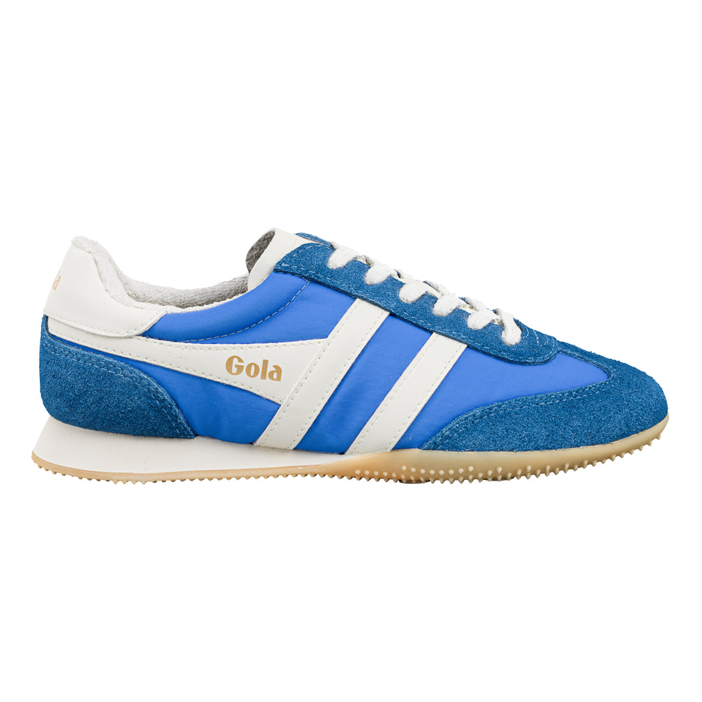 Gola Classics Sheerluxe blue and white suede trainer with gum sole