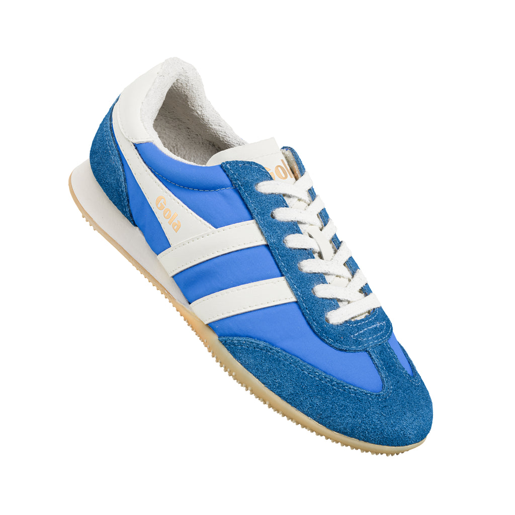 Gola men's trainer in blue and white with white laces