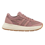 Gola Classics mauve suede and mesh trainer with cream midsole and gum rubber sole
