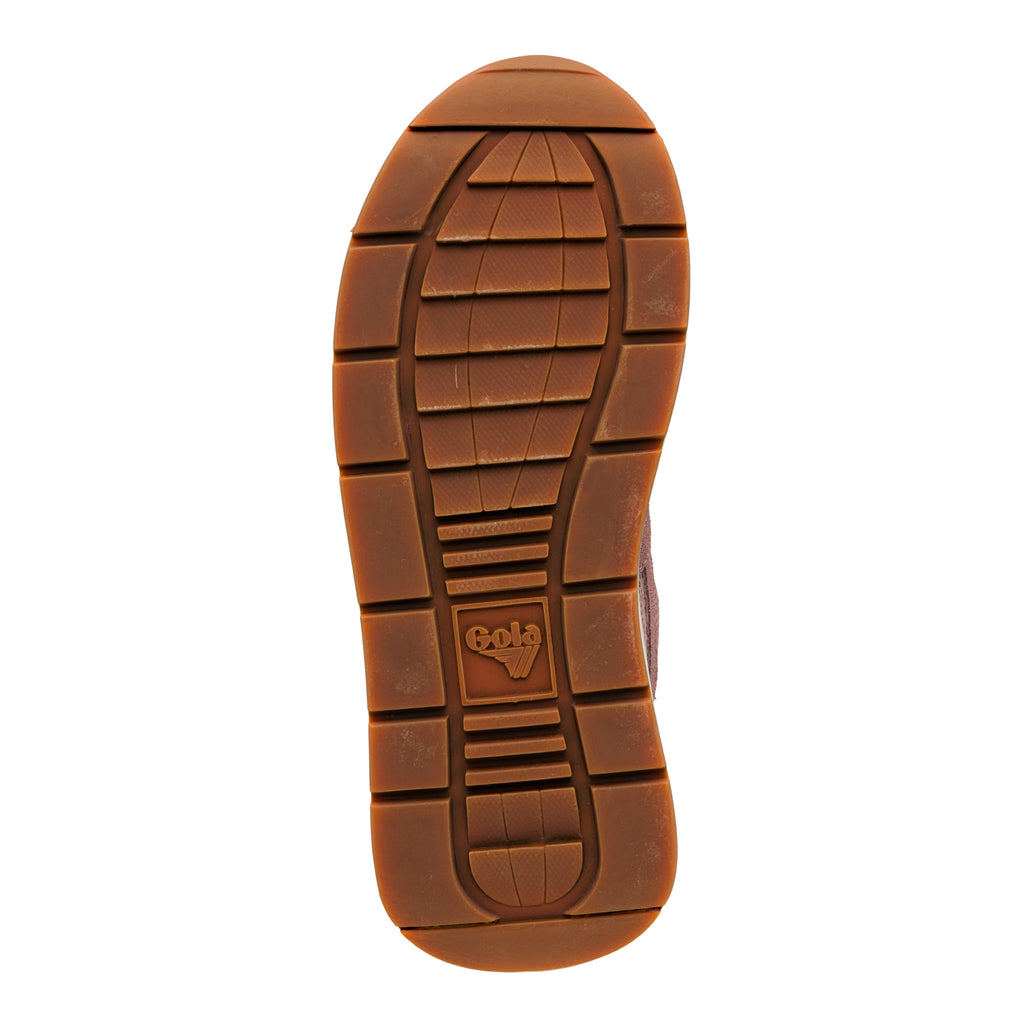 Brown rubber trainer sole with Gola logo