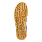 Tan rubber trainer sole with circular grip pattern and Gola branding