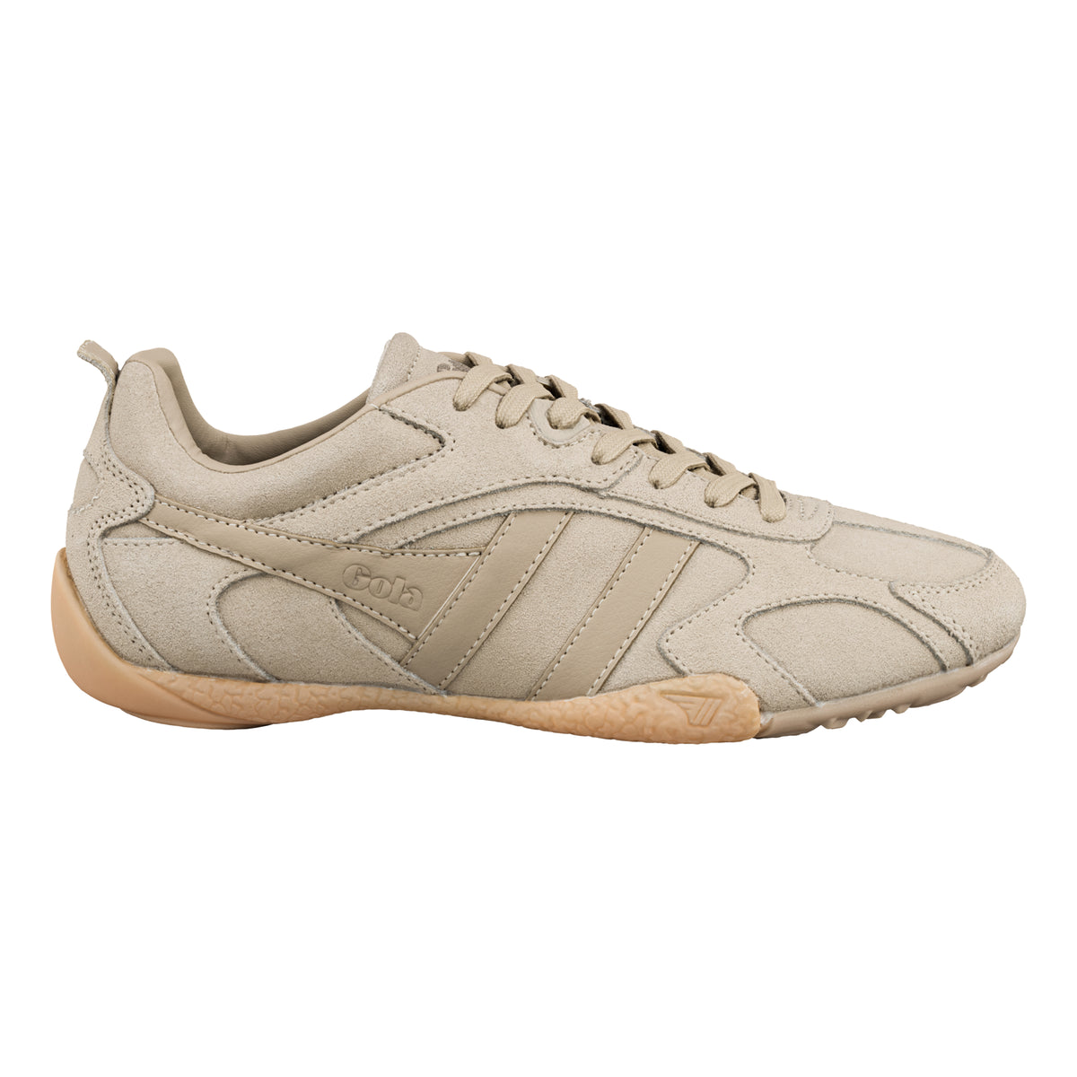 Gola Classics beige suede trainer with gum sole