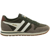Gola Classics Baskets Daytona Chute pour hommes - Kaki foncé/Rhino/Blanc cassé