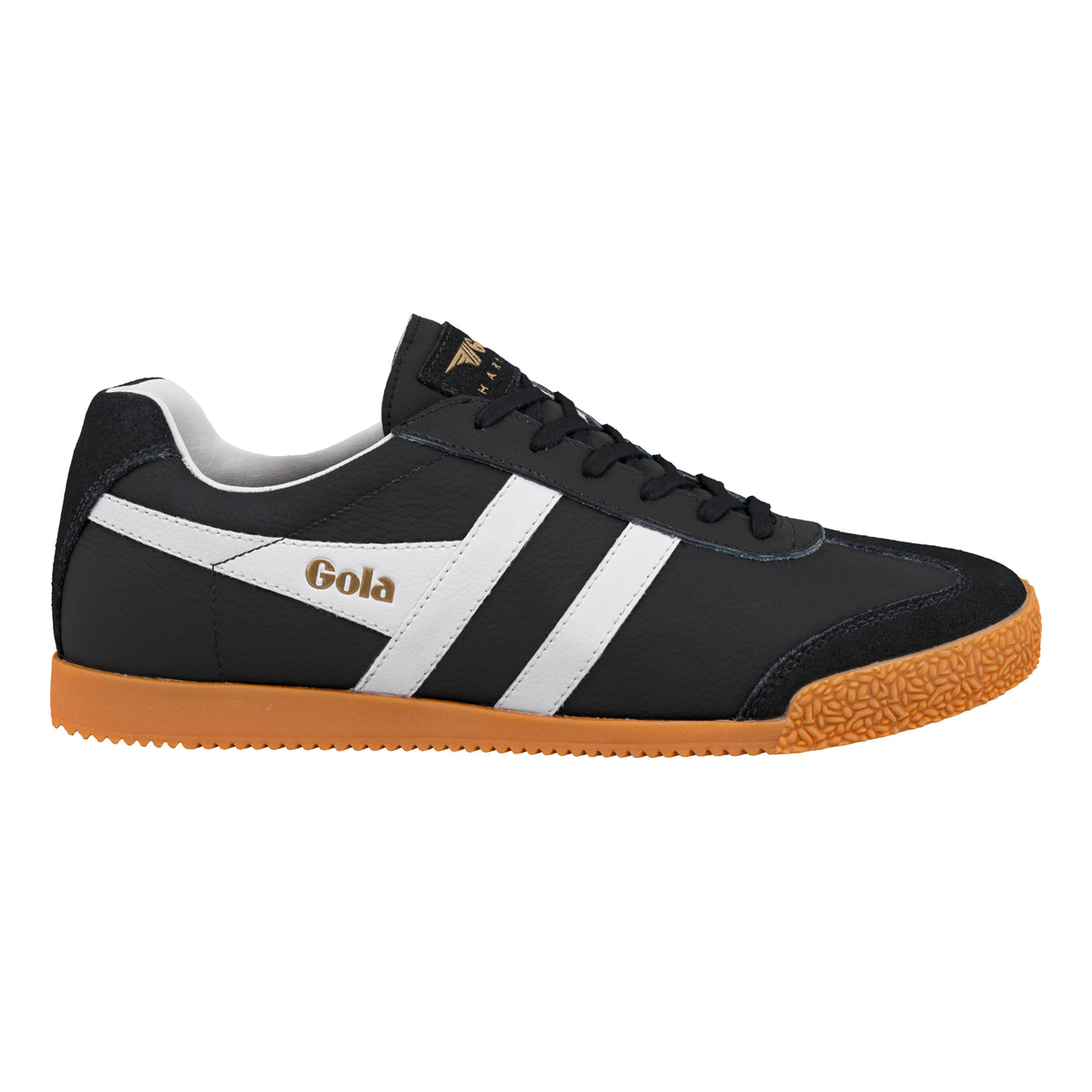 Gola Classics black and white trainer with a gum sole