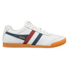 Gola Classics Men's Harrier Leather Trainers - White/Navy/Red