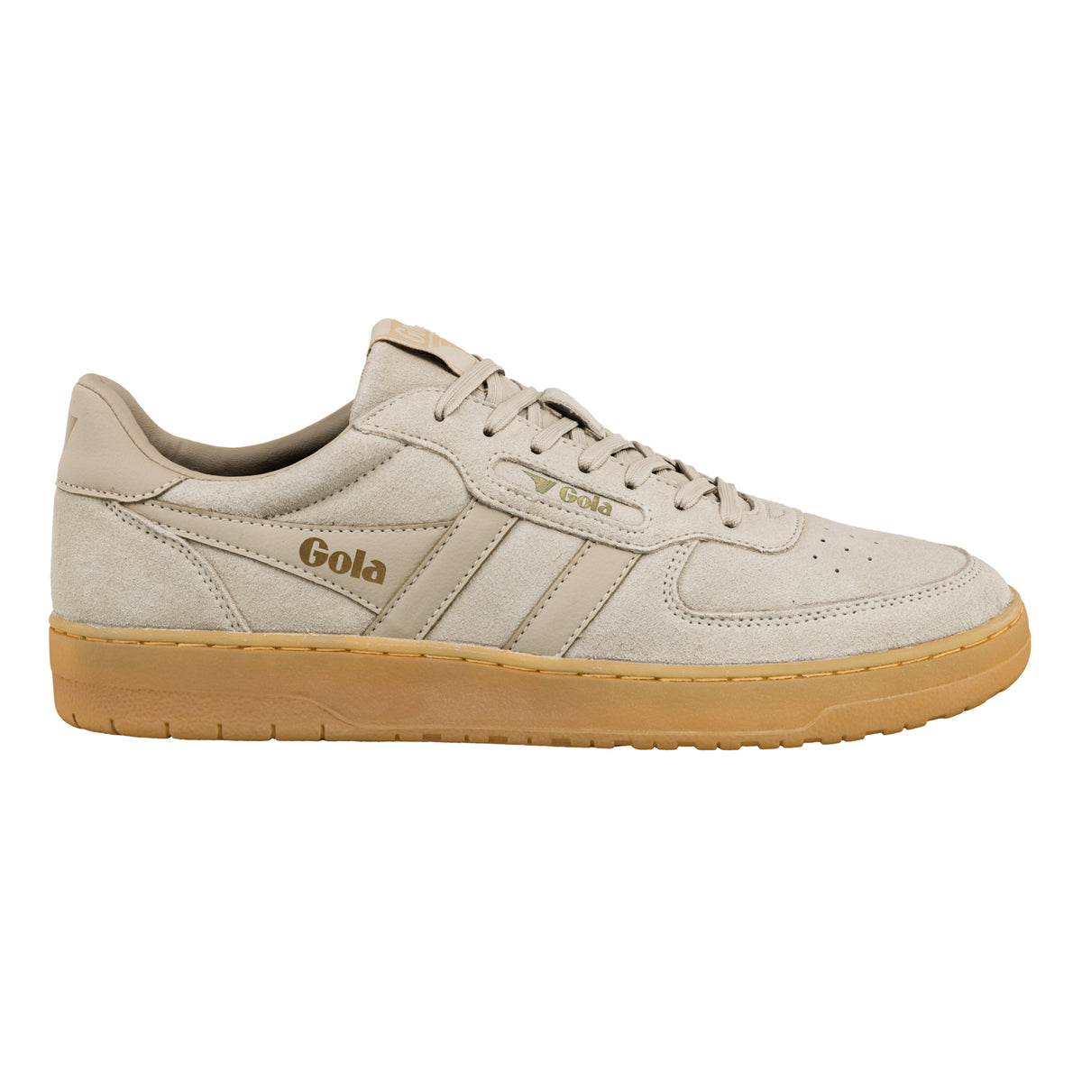 Gola Classics beige suede trainer with gum sole