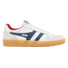 Gola Classics Baskets Eagle '86 pour hommes - Blanc/Marine/Rouge foncé/Gomme