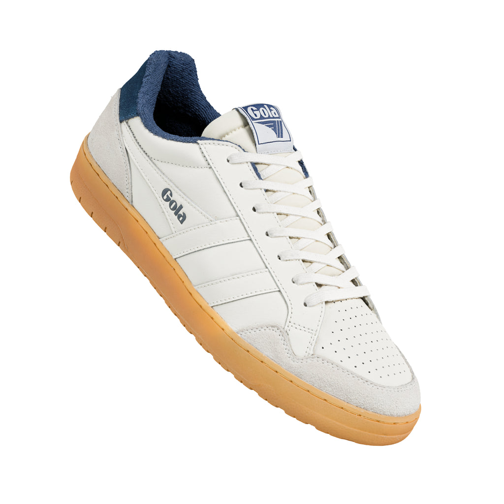 Gola Grandslam Classic trainer in off-white with a gum sole