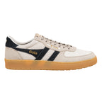 Gola Classics off-white and navy suede trainer with gum sole