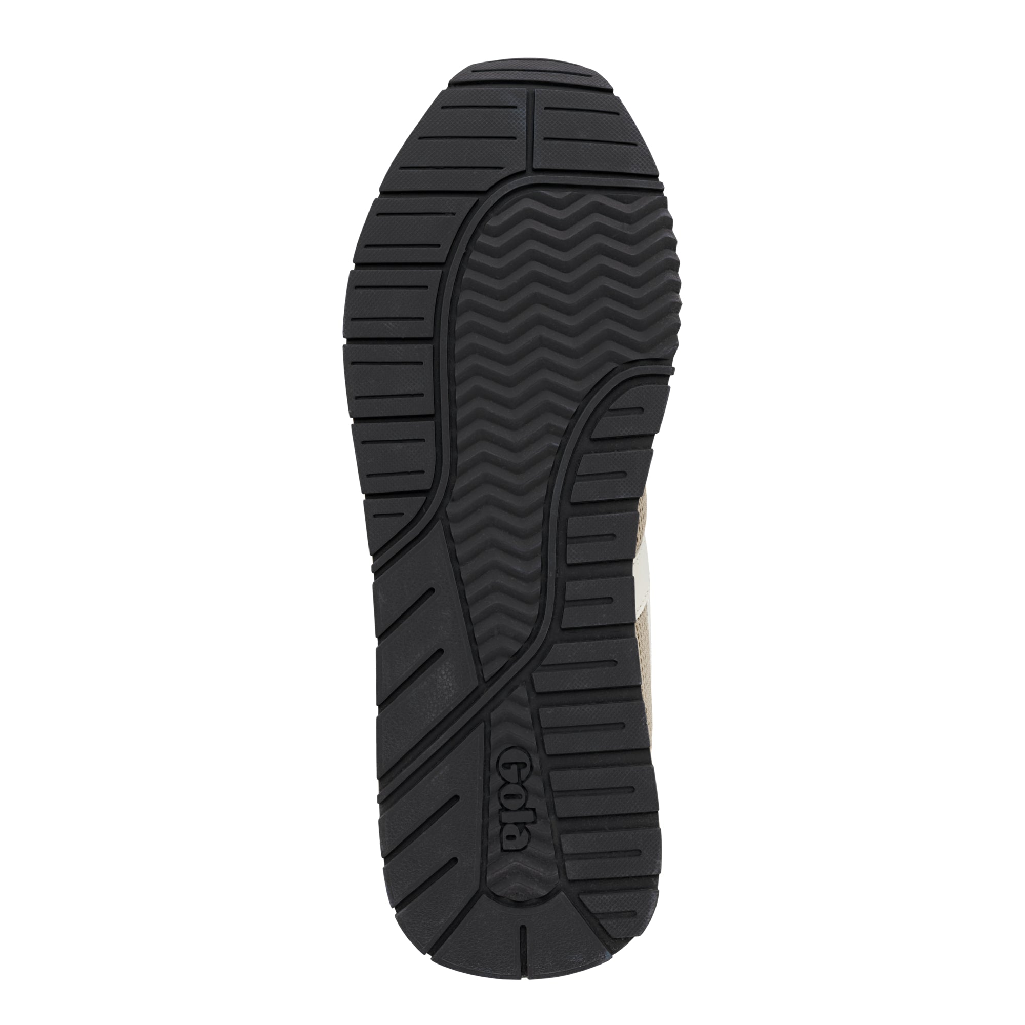Black rubber trainer sole with Gola branding