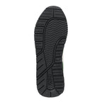 Black rubber trainer sole with a textured tread pattern and Gola branding