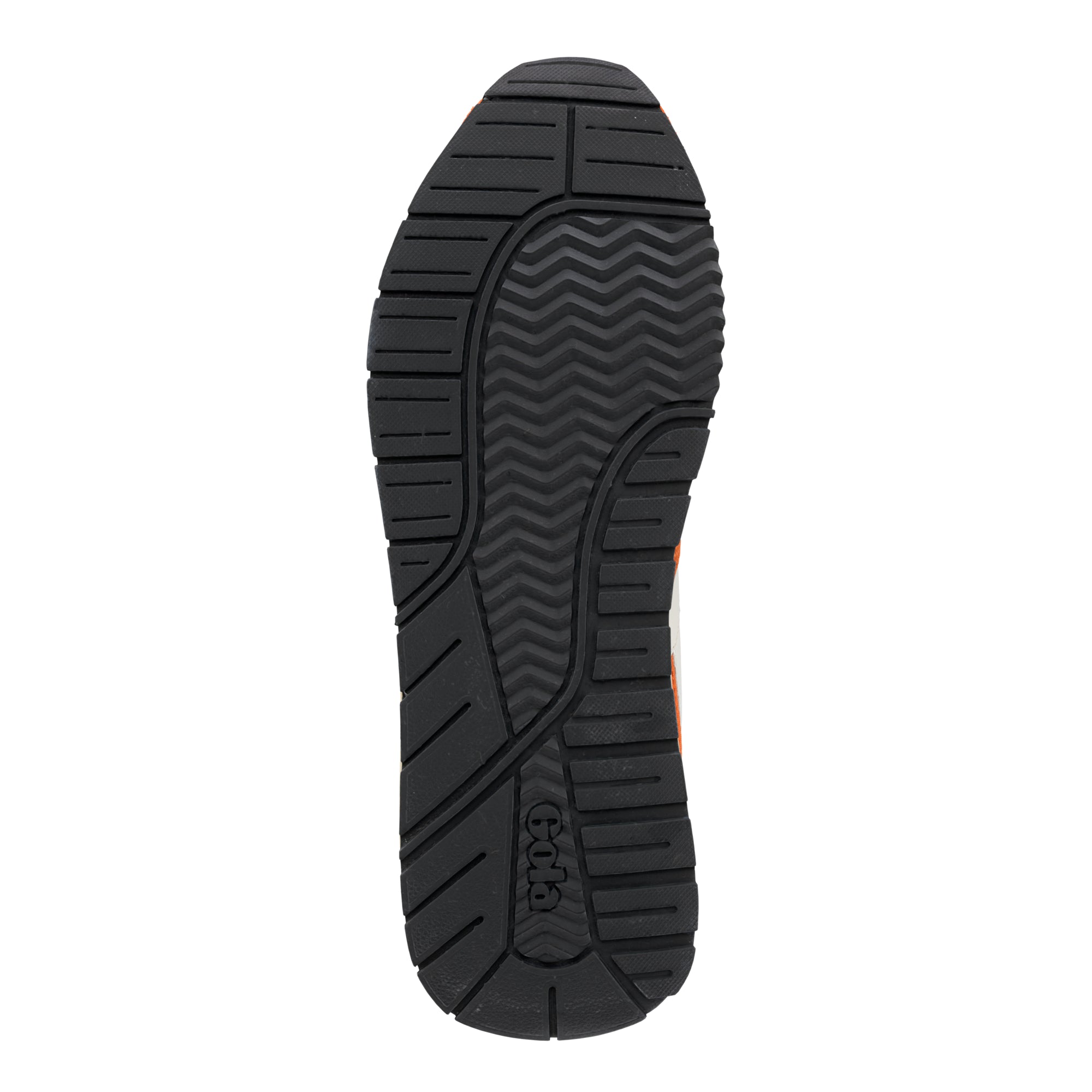 Black rubber trainer sole with Gola branding