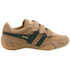 Gola Classics Damen-Connect-Sneaker aus Wildleder - Helles Karamell/Immergrün/Gummi