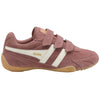 Gola Classics Damen Connect Wildleder-Sneaker mit Riemen - Braunrose/Off-White/Gum