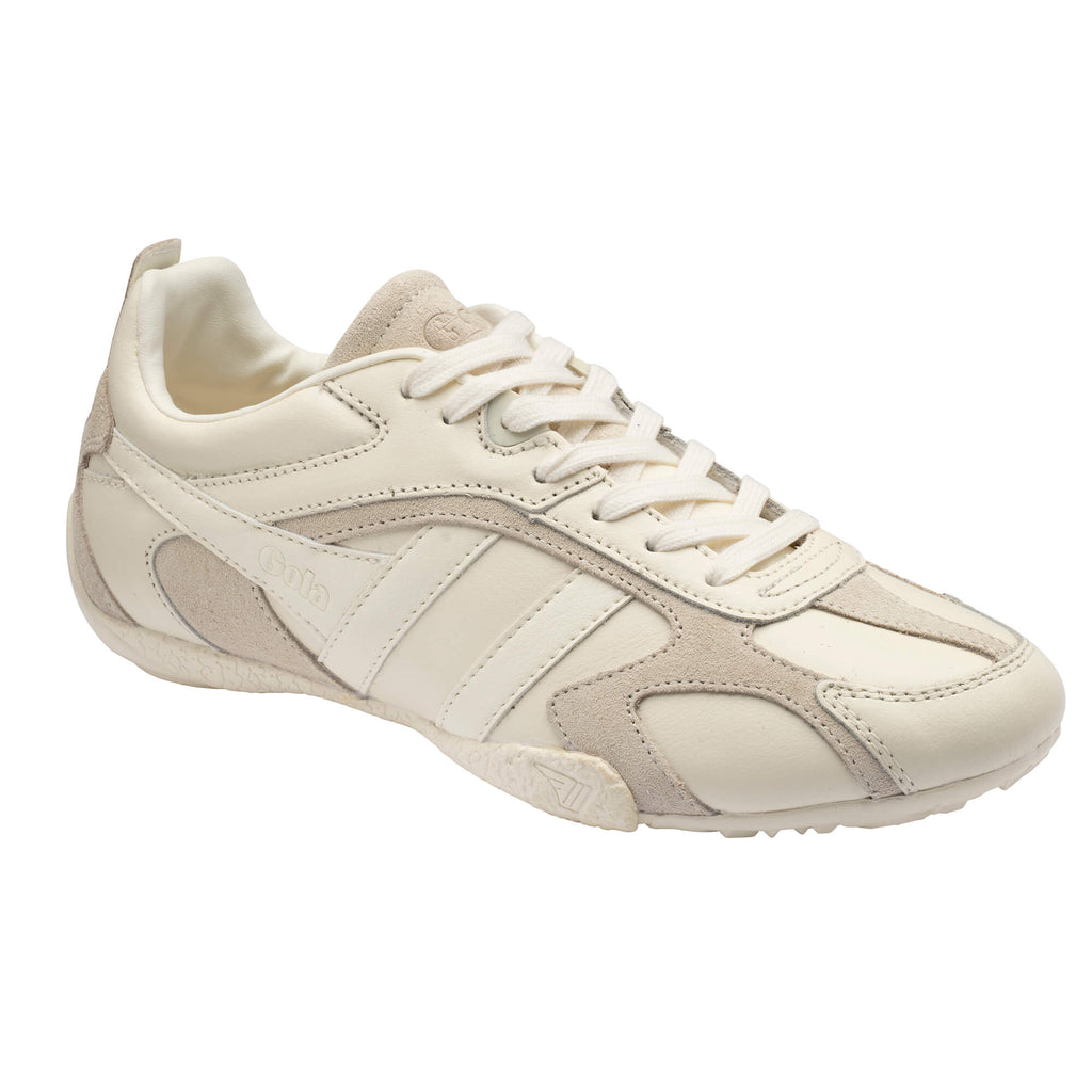 Gola Daytona trainer in off-white with suede panels