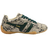 Gola Classics Baskets Corva Serpent Femme - Blanc cassé/Sapin/Gomme