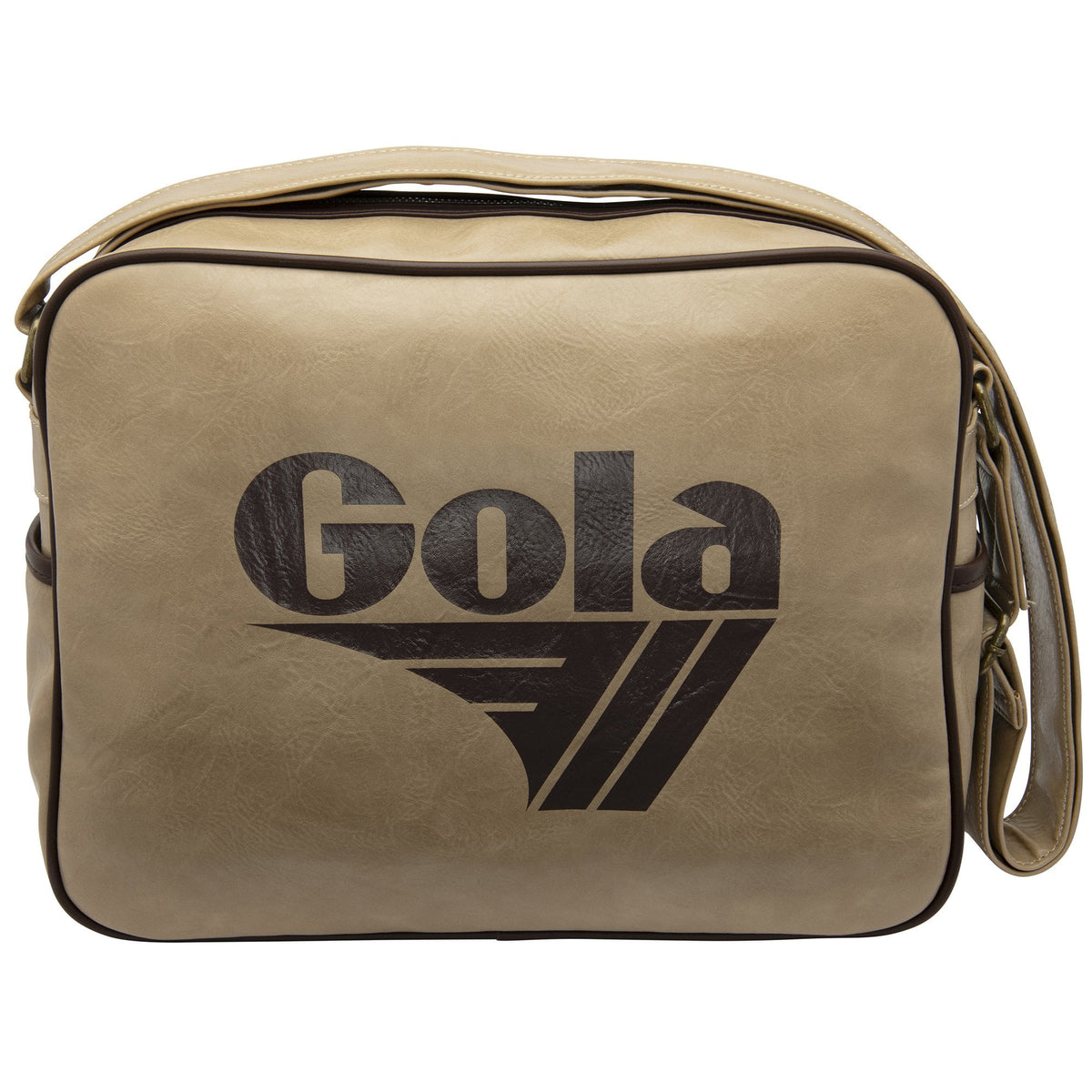 Gola Classics tan shoulder bag with brown trim and logo