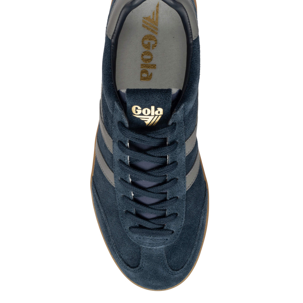 Gola Harrier suede trainers in navy and grey
