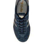 Gola Harrier suede trainers in navy and grey